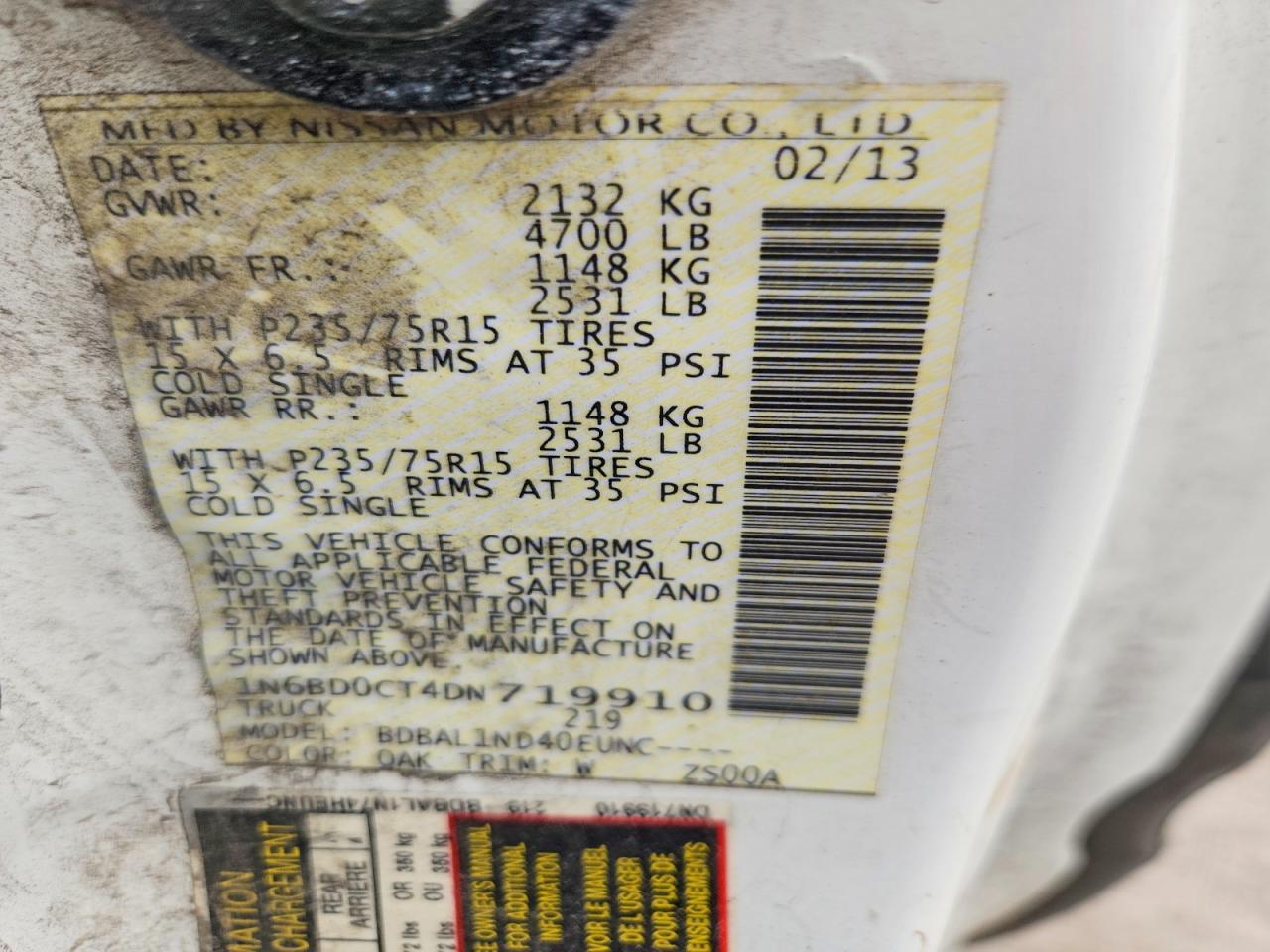 2013 Nissan Frontier S