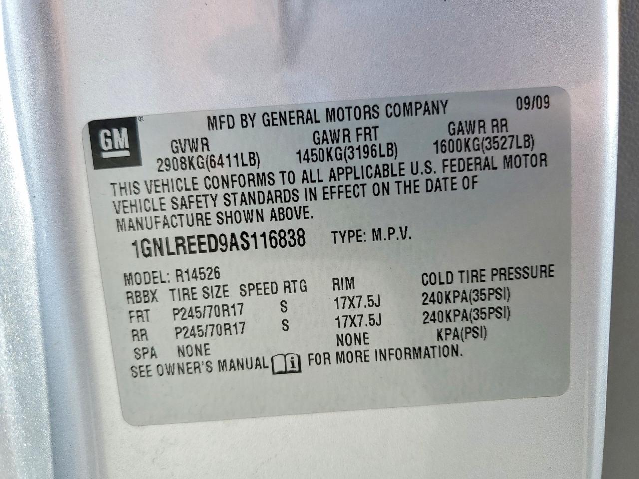 2010 Chevrolet Traverse ls