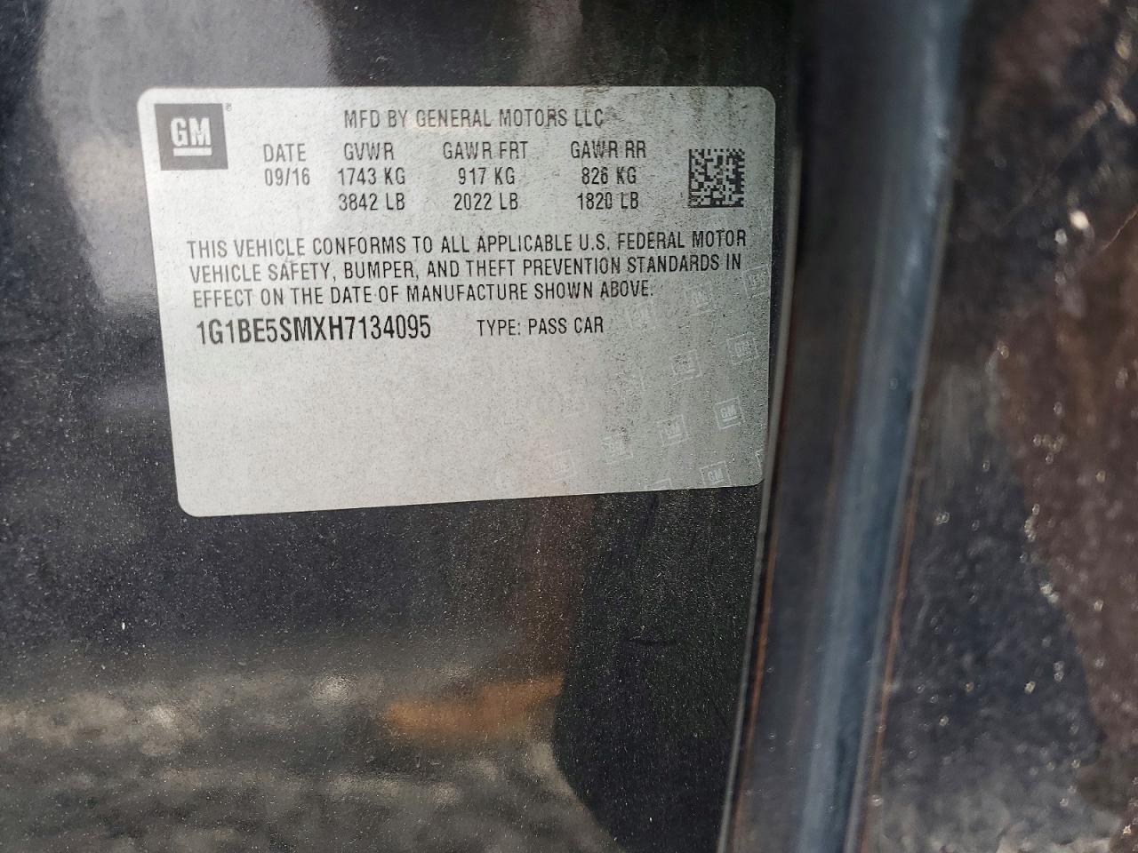 2017 Chevrolet Cruze lt