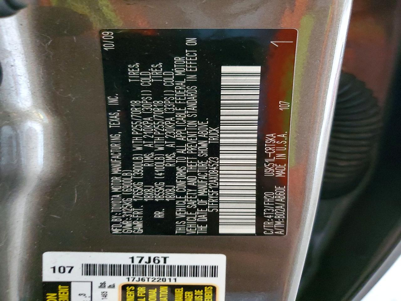 2010 Toyota Tundra Grade