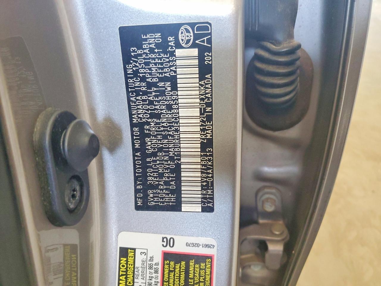 2014 Toyota Corolla le Plus
