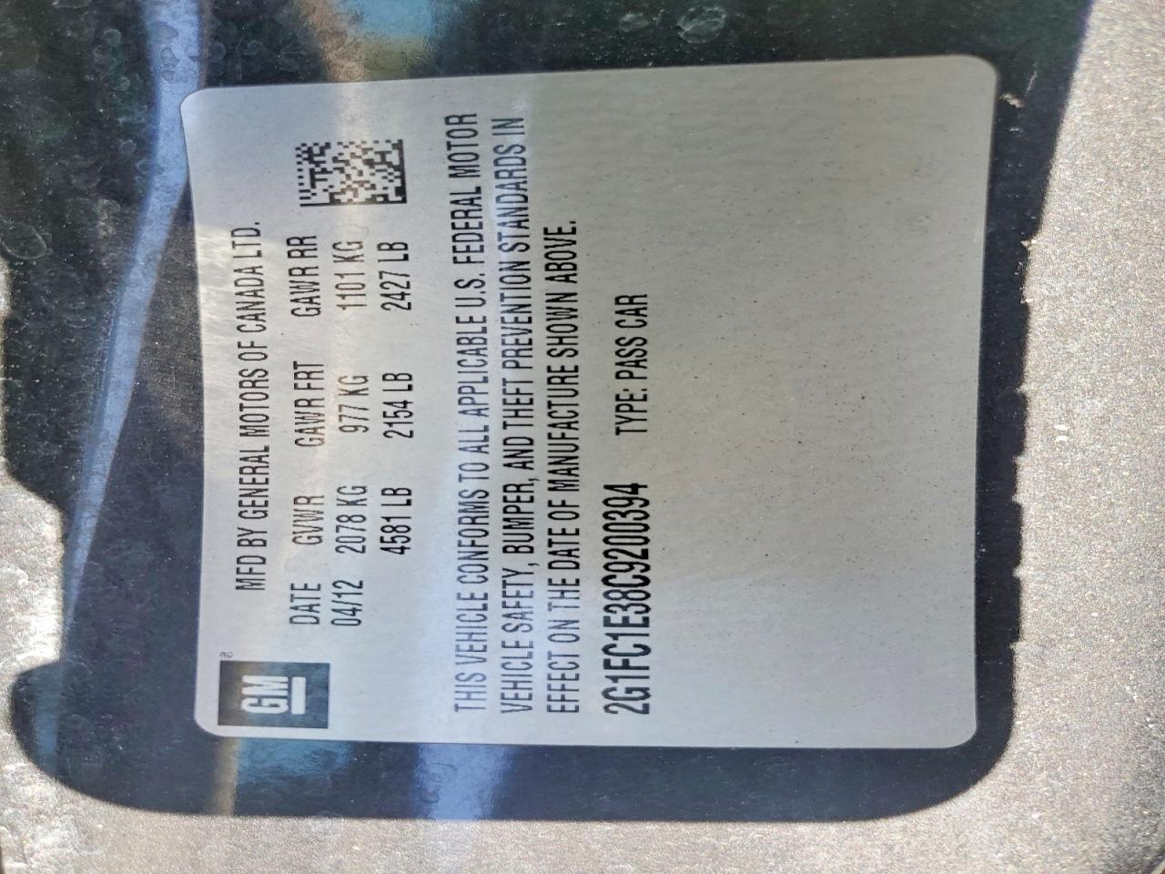 2012 Chevrolet Camaro lt