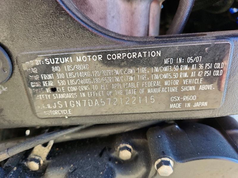 2007 Suzuki Gsx-r600