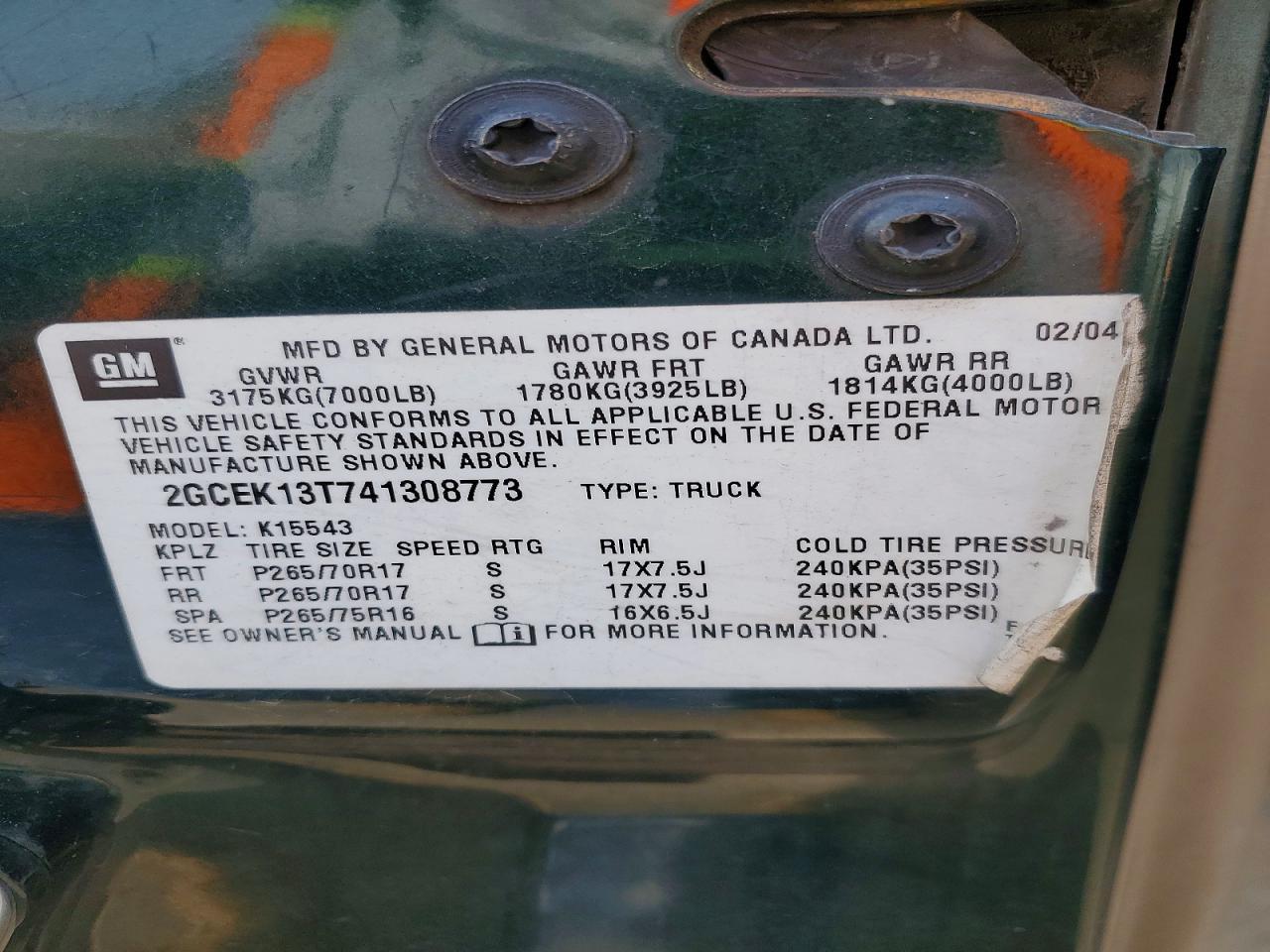 2004 Chevrolet Silverado K1500