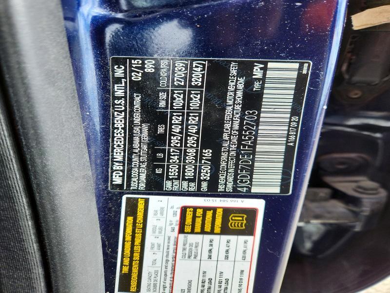 2015 Mercedes-Benz Gl 550 4matic