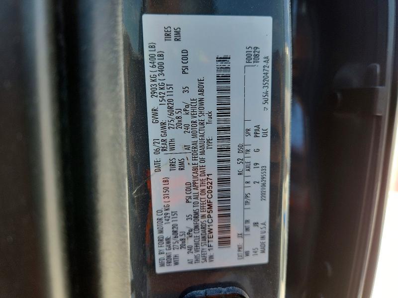 2021 Ford F150 Supercrew