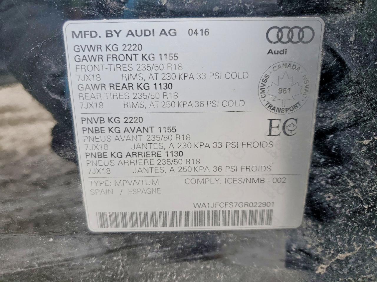 2016 Audi Q3 Progressiv