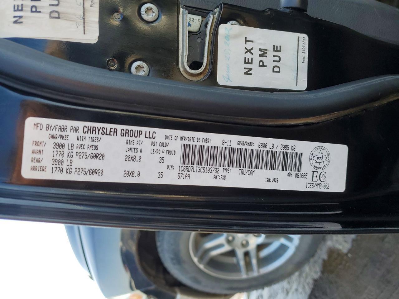 2012 Dodge RAM 1500 SLT