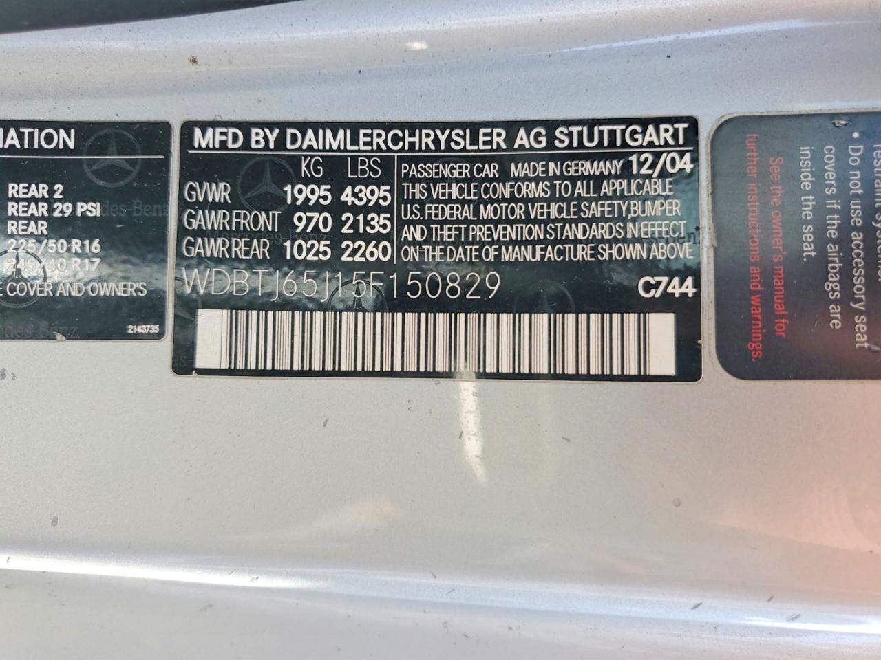 2005 Mercedes-Benz Clk 320c