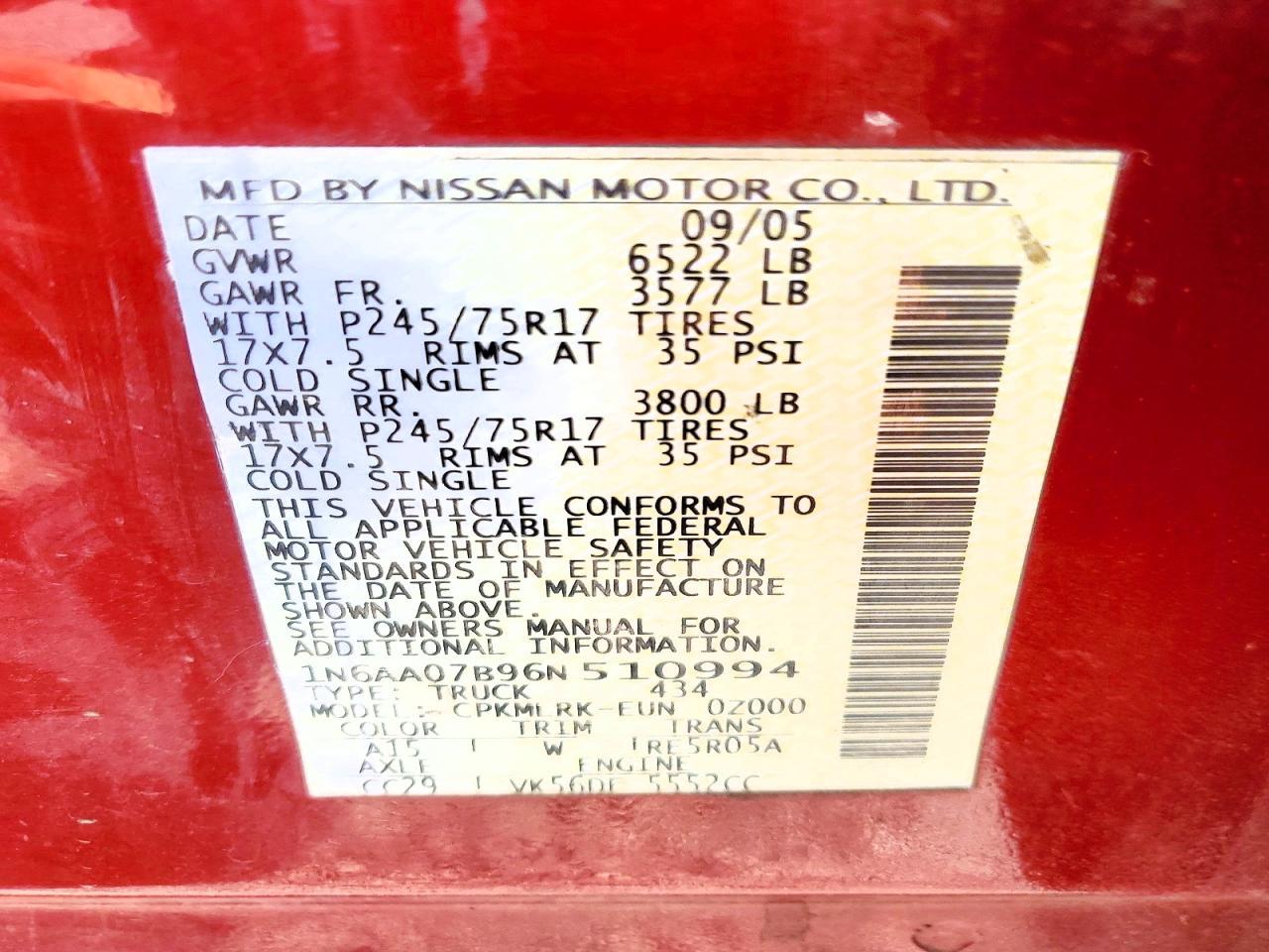 2006 Nissan Titan XE