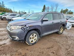 Salvage cars for sale from Copart Bowmanville, ON: 2013 Toyota Highlander Base