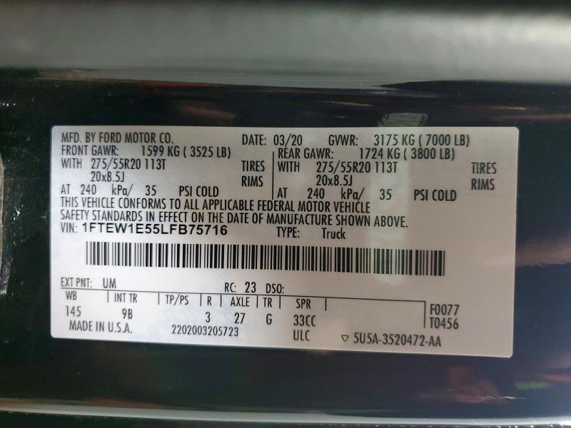 2020 Ford F150 Supercrew