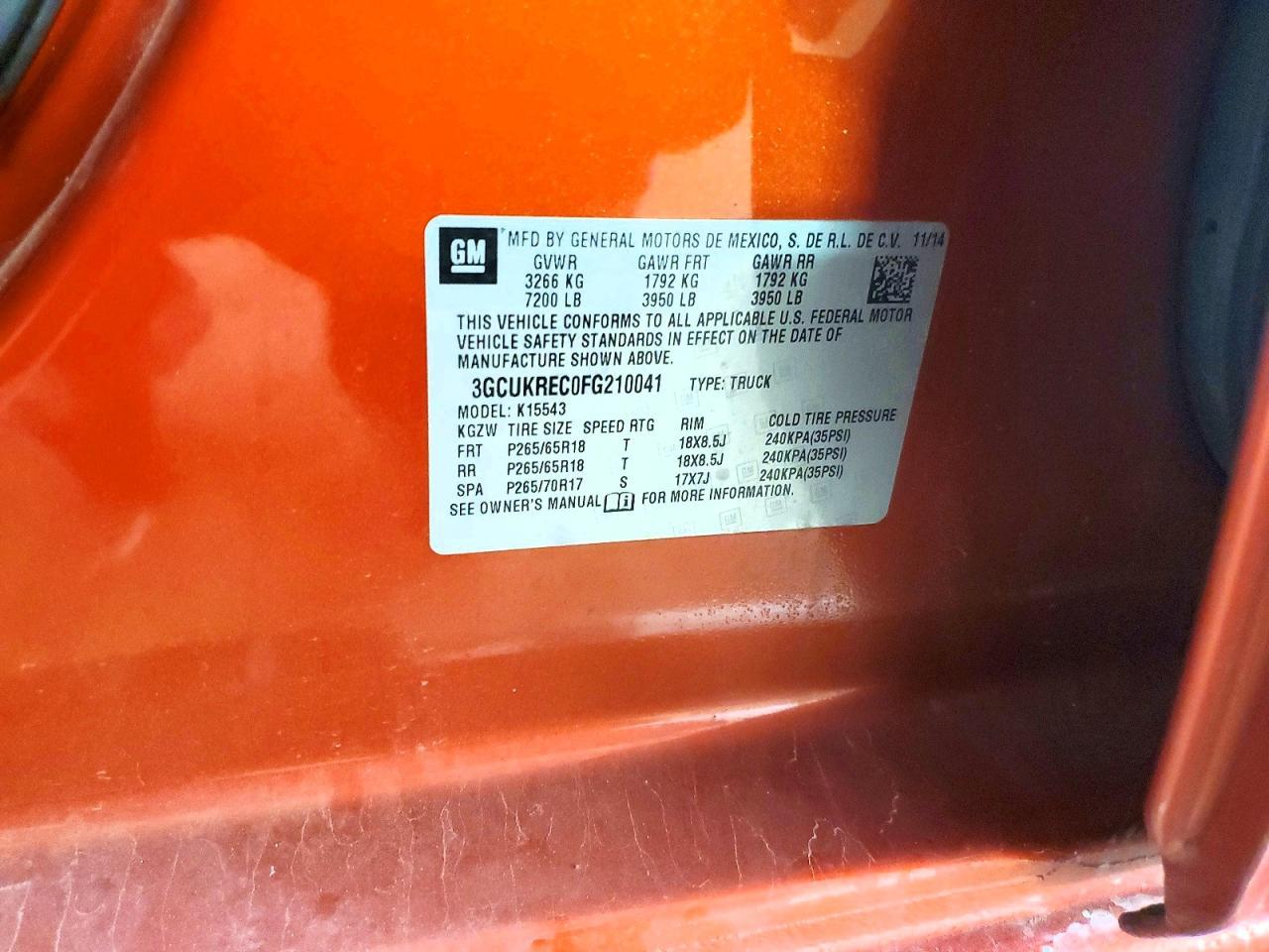 2015 Chevrolet Silverado K1500 LT