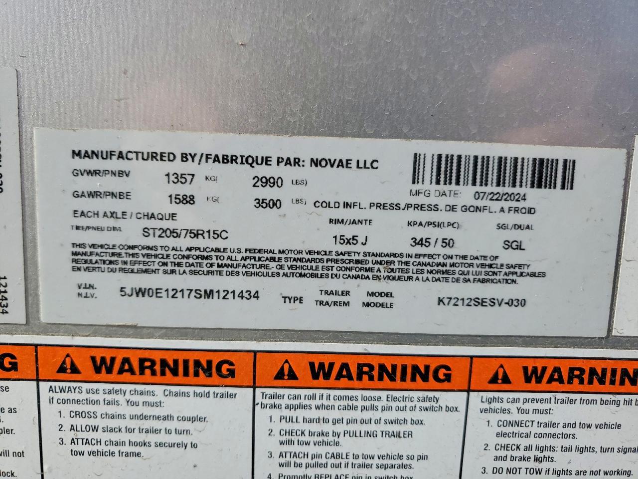 2025 Look K7212SESV-030 Enclosed Cargo Trailer