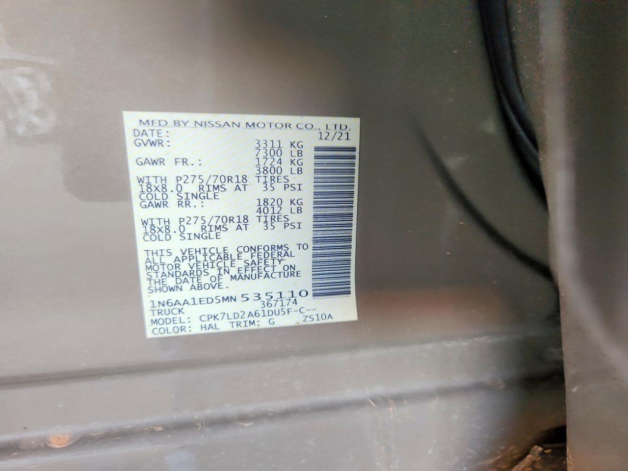 2021 Nissan Titan PRO-4X
