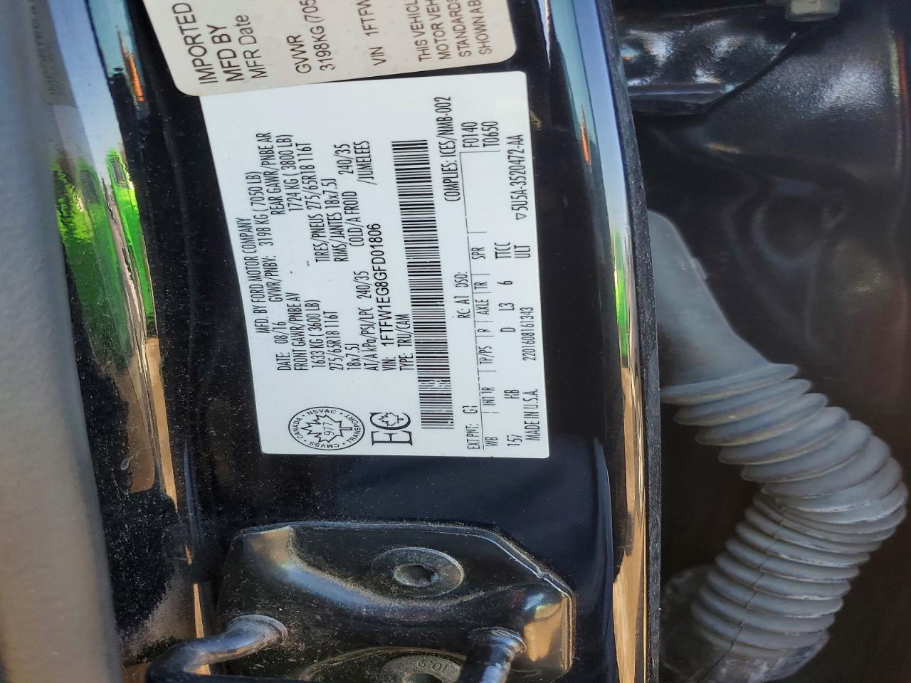 2016 Ford F150 Supercrew