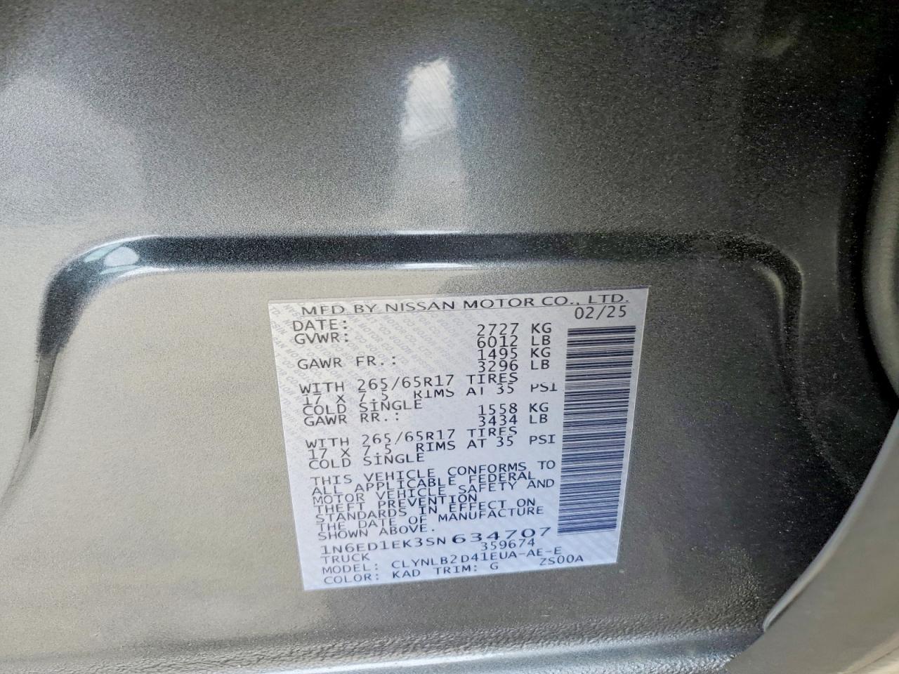 2025 Nissan Frontier SV