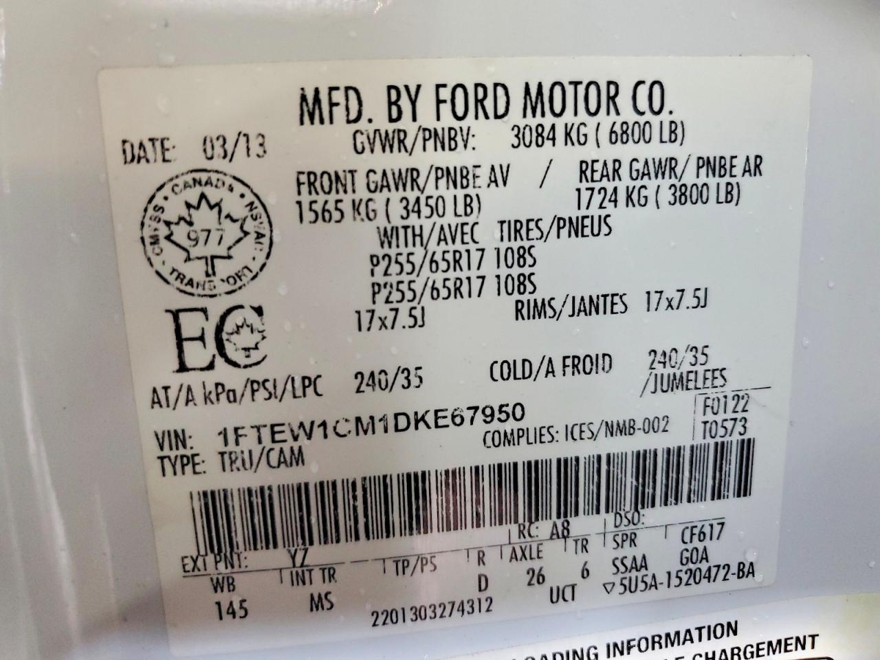 2013 Ford F150 Supercrew
