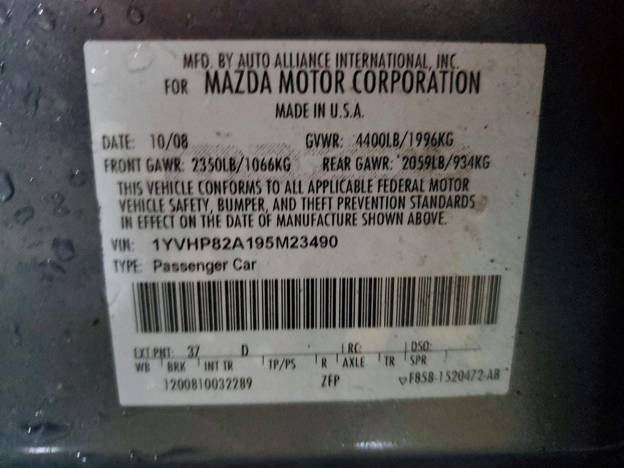 2009 Mazda 6 I