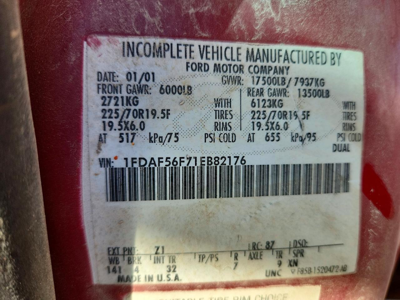 2001 Ford F550 Super Duty Utility / Service Truck