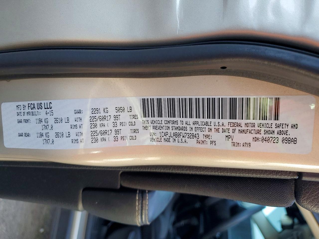 2015 Jeep Cherokee Sport