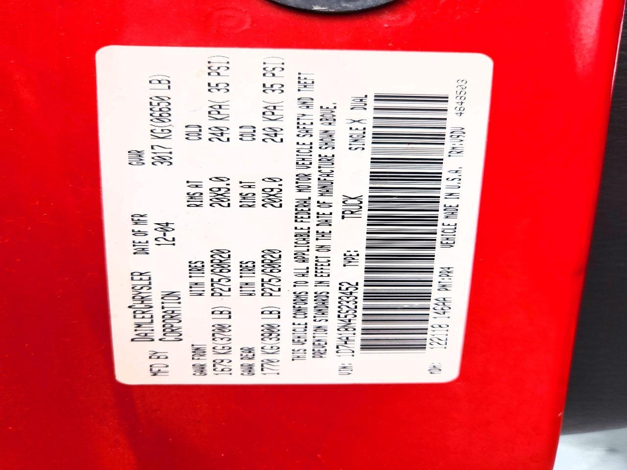 2005 Dodge RAM 1500 ST