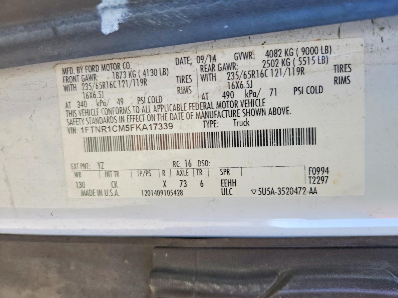 2015 Ford Transit T-250