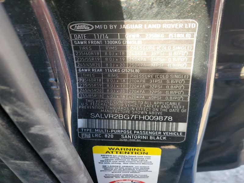 2015 Land Rover Range Rover Evoque Pure Premium