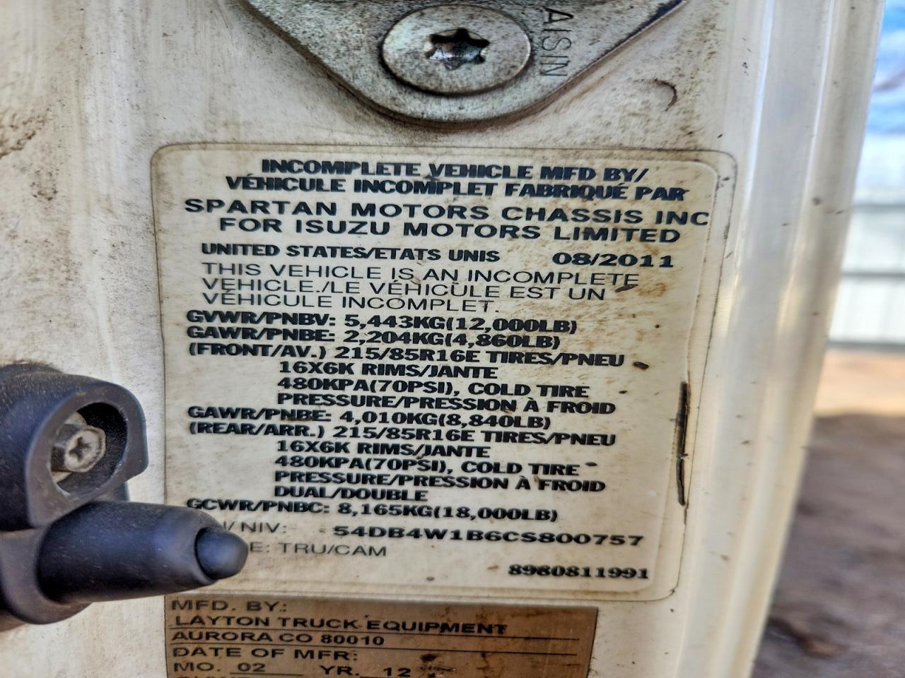 2012 Isuzu NPR Utility / Service Truck