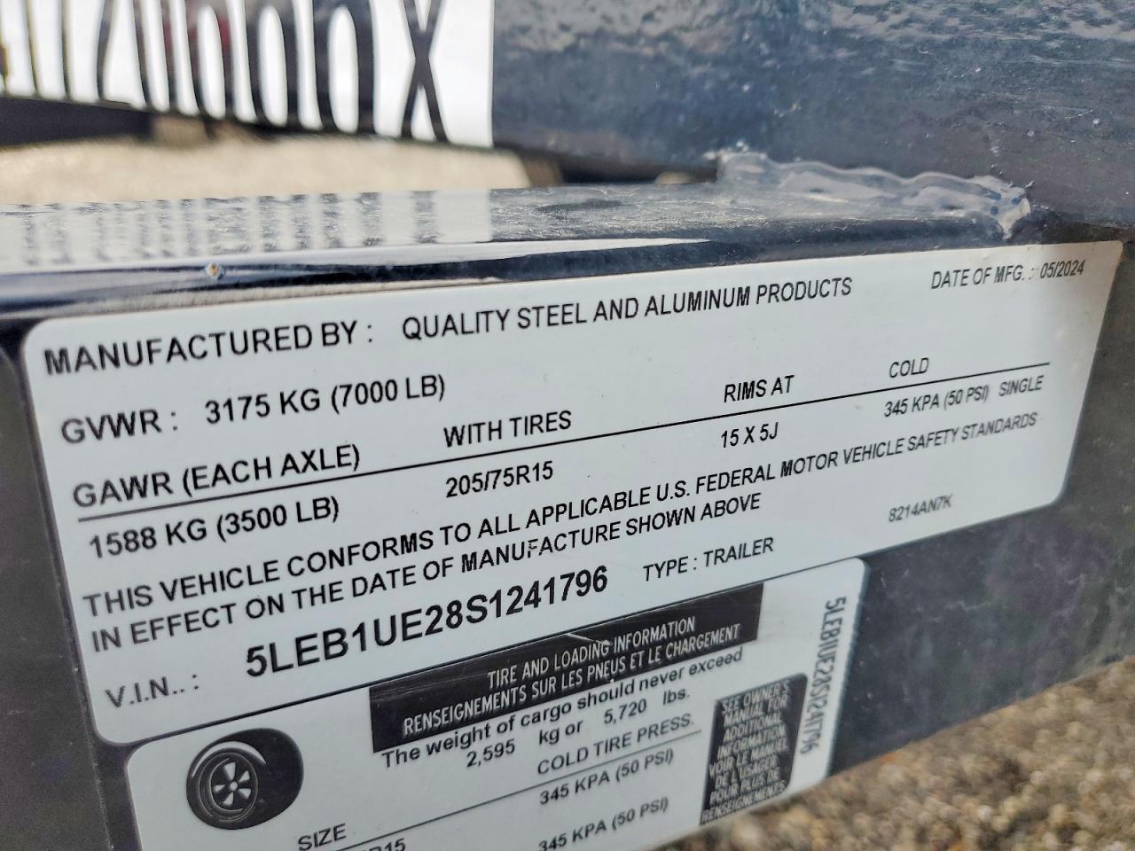2025 Quality Steel 2024 Quality Steel 8214AN7K Utility Trailer