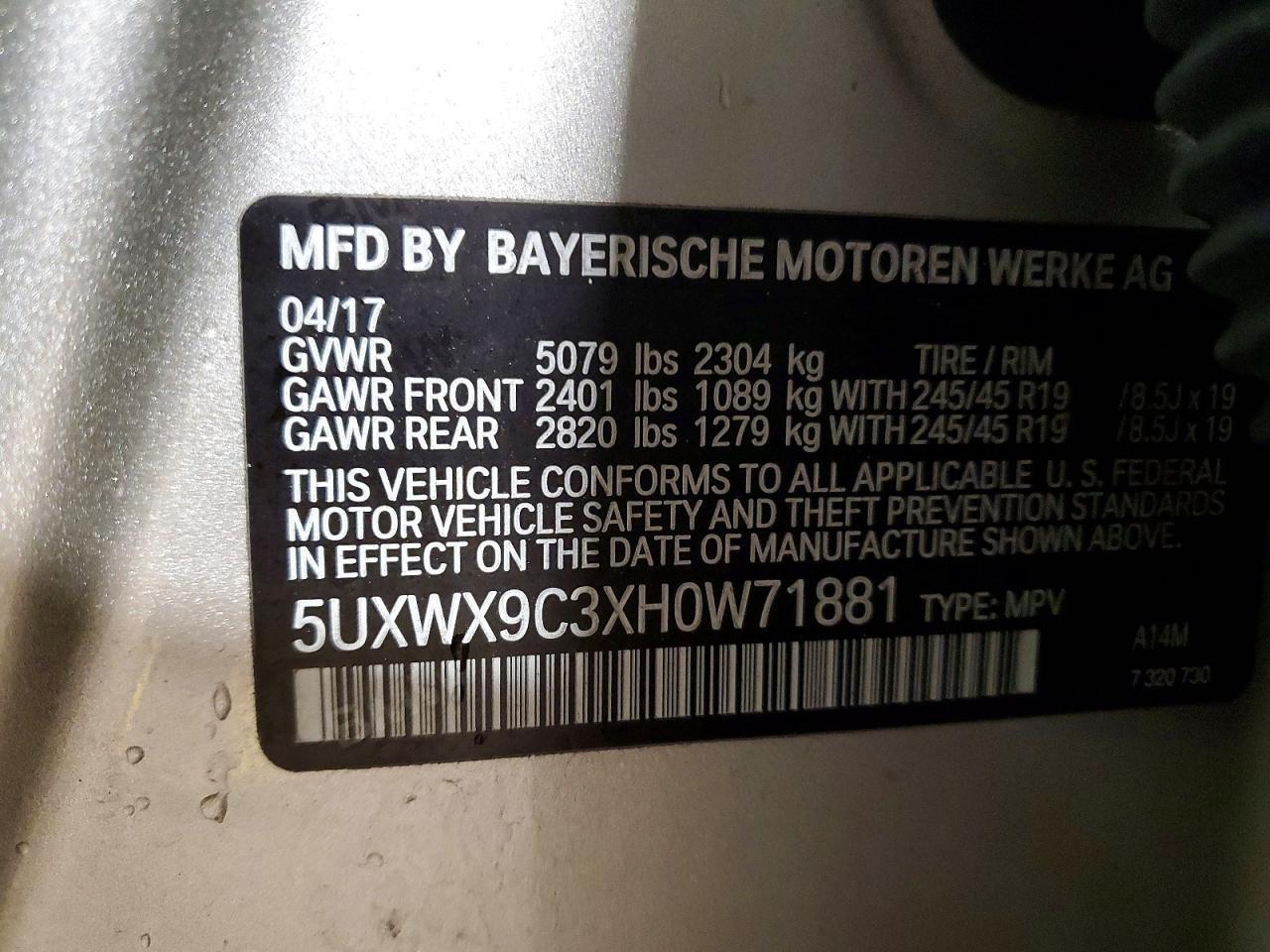 2017 BMW X3 Xdrive28i
