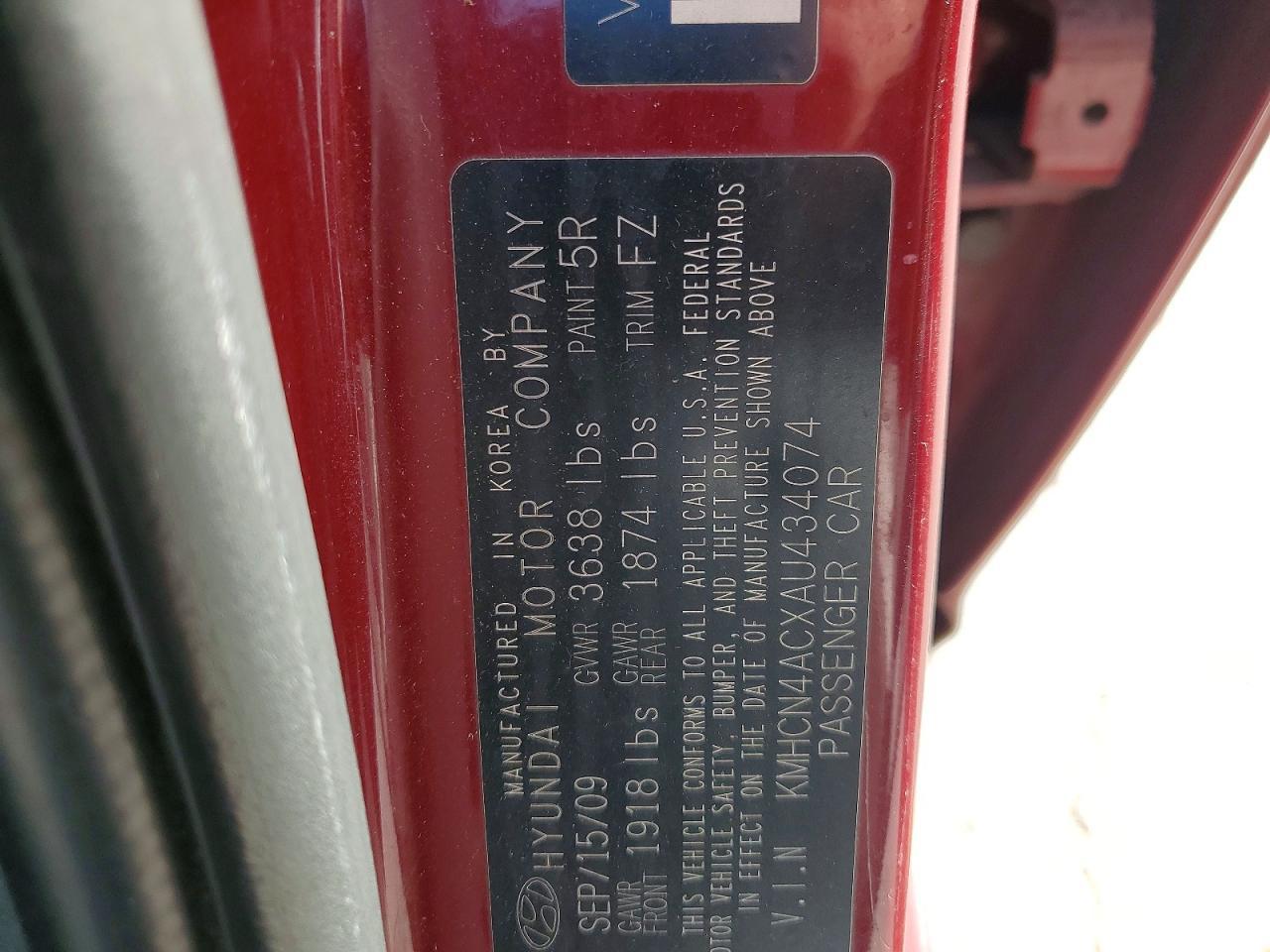 2010 Hyundai Accent gls