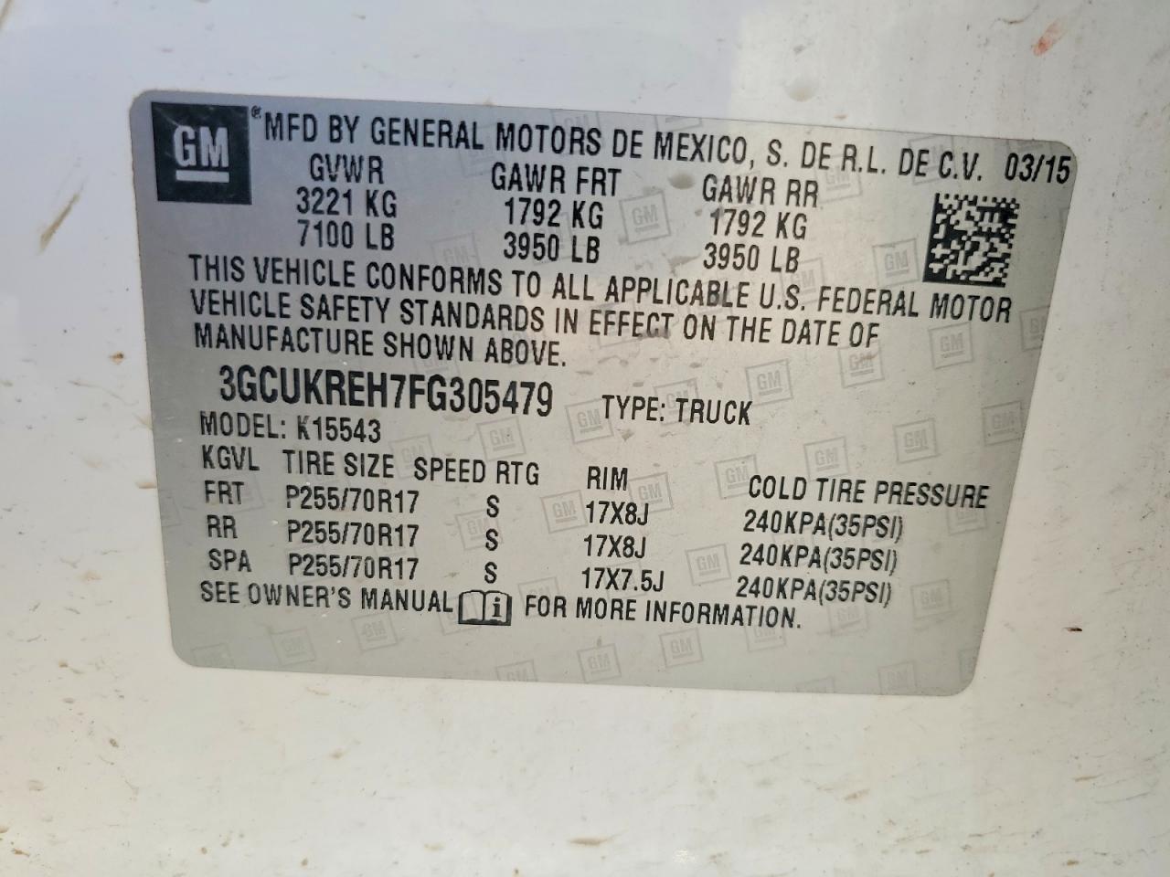 2015 Chevrolet Silverado K1500 LT