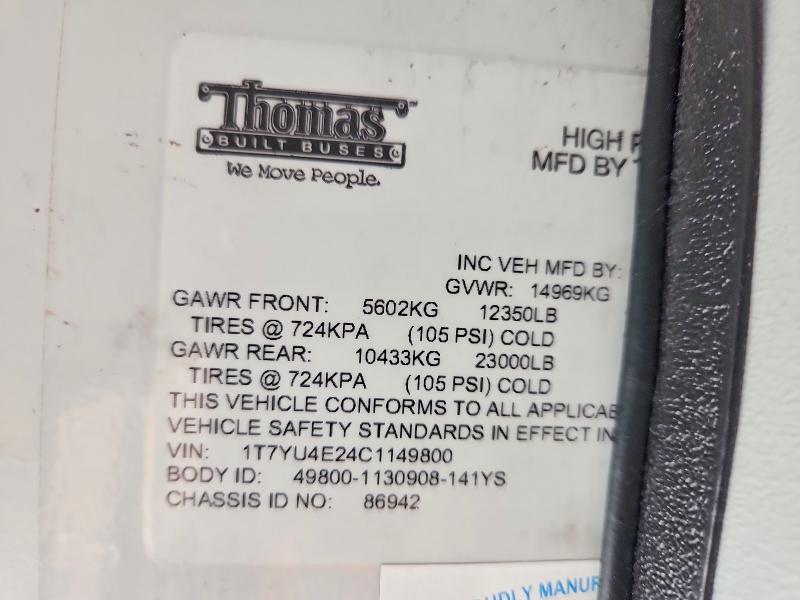 2012 Thomas SAF-T-LINER HDX-School Bus
