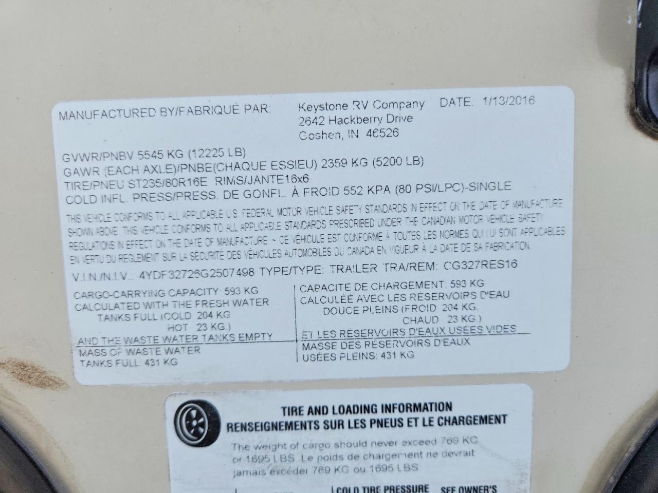 2016 Keystone Cougar Camper