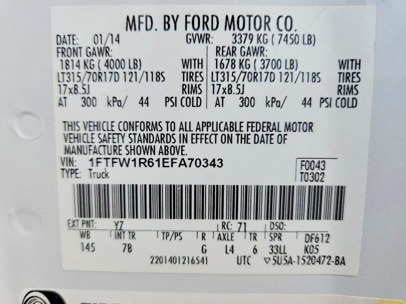 2014 Ford F150 svt Raptor