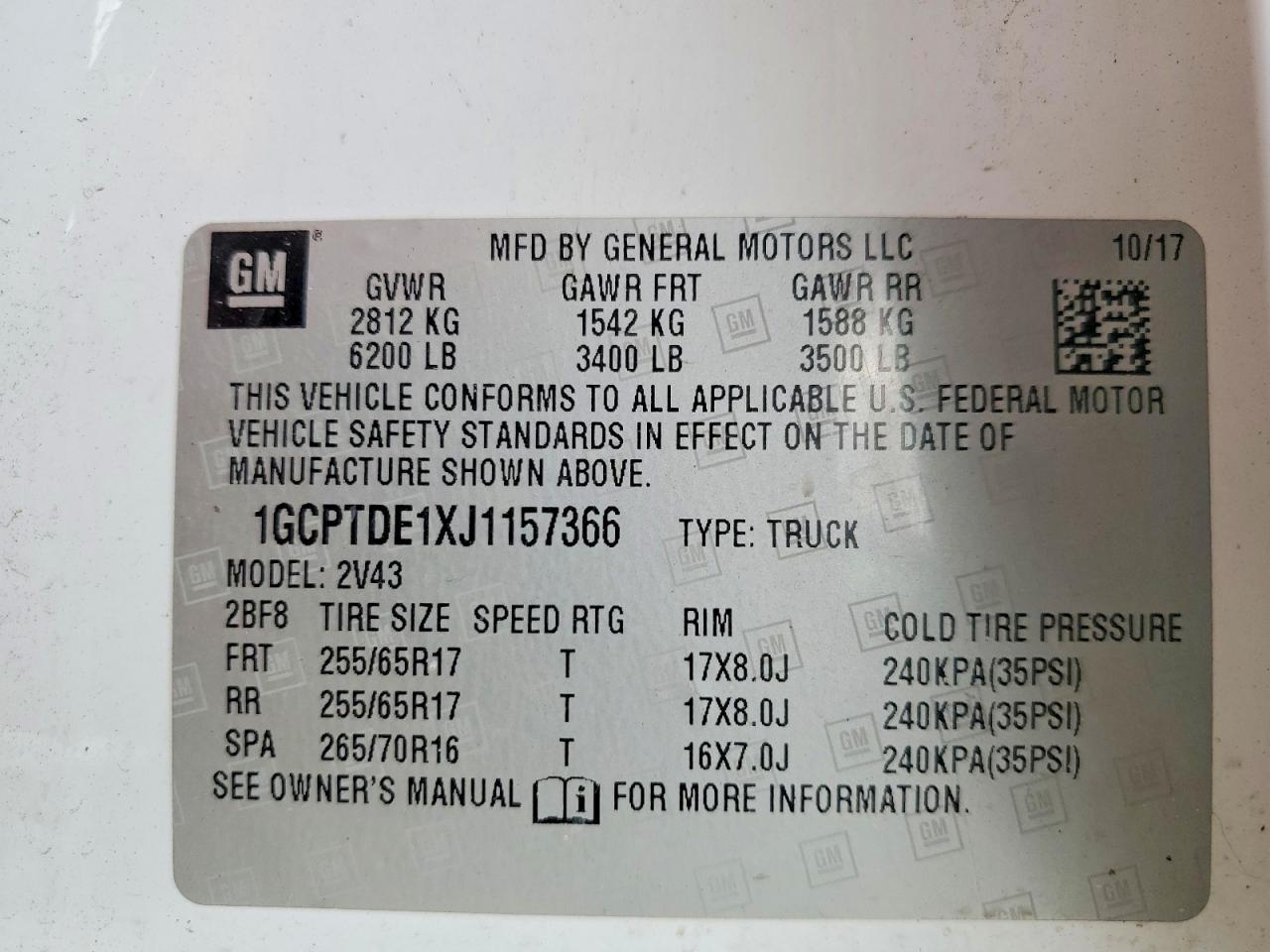 2018 Chevrolet Colorado Z71