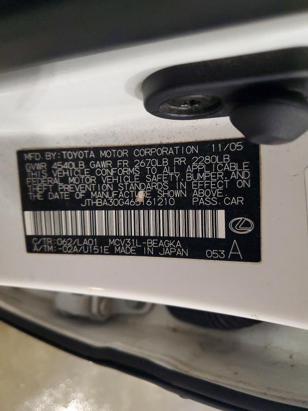 2006 Lexus Es 330 Base