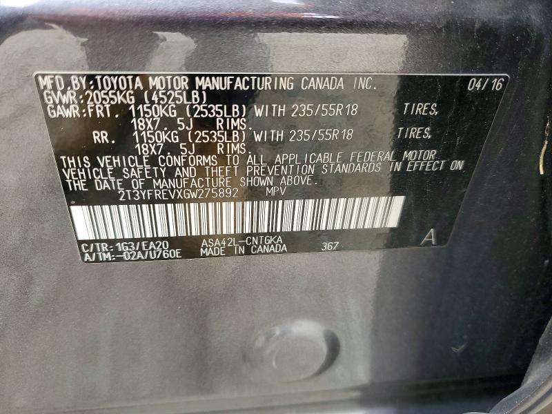 2016 Toyota Rav4 Limited