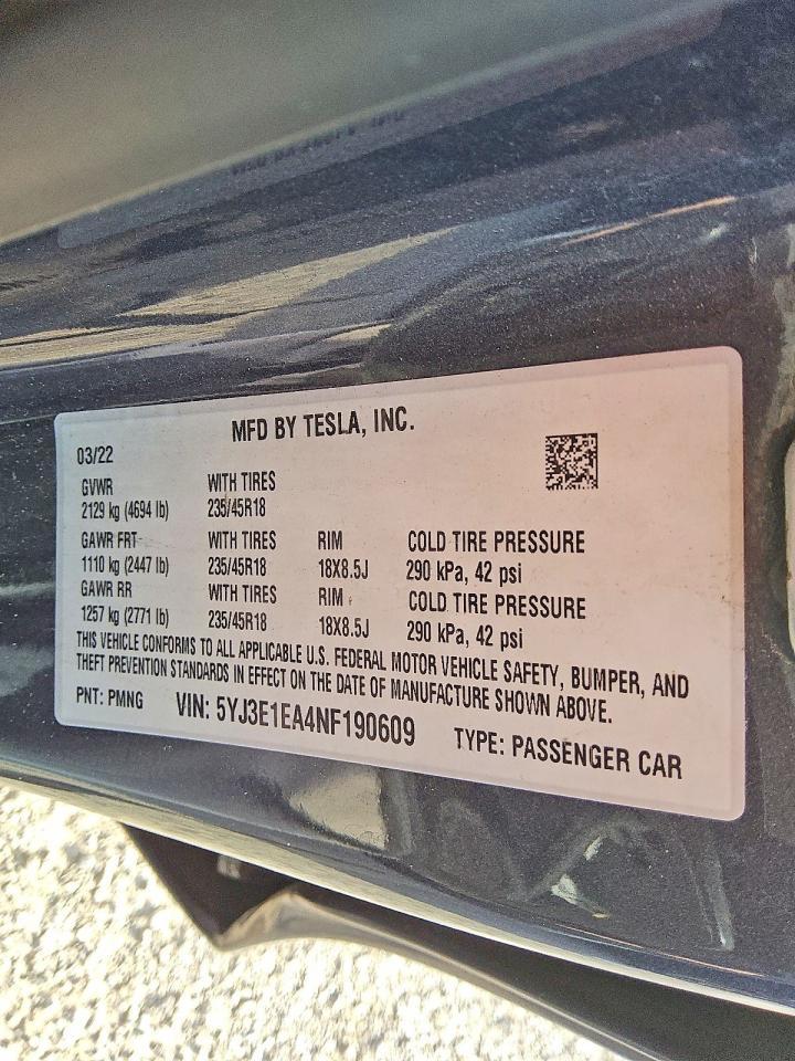 2022 Tesla Model 3
