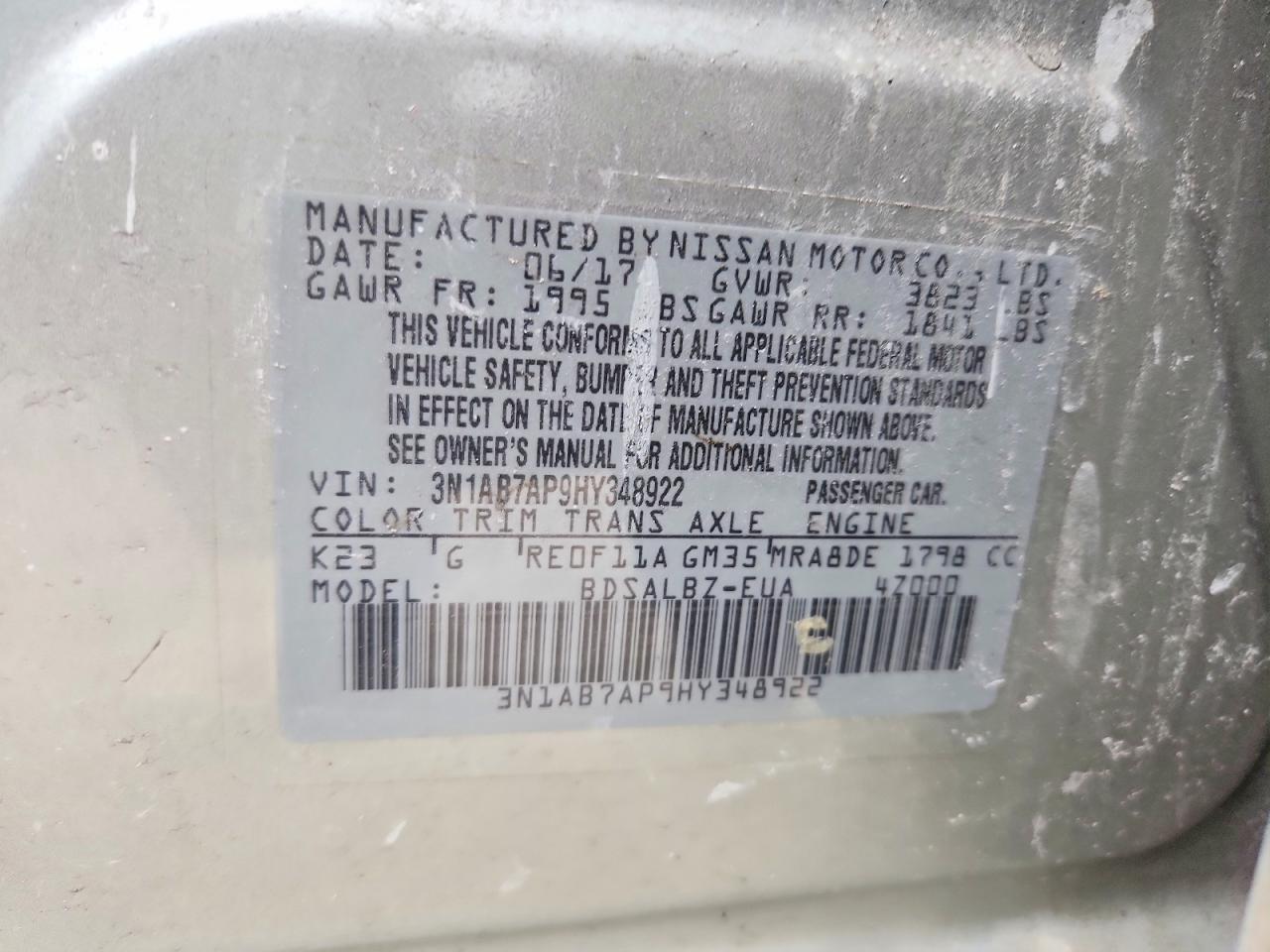 2017 Nissan Sentra s