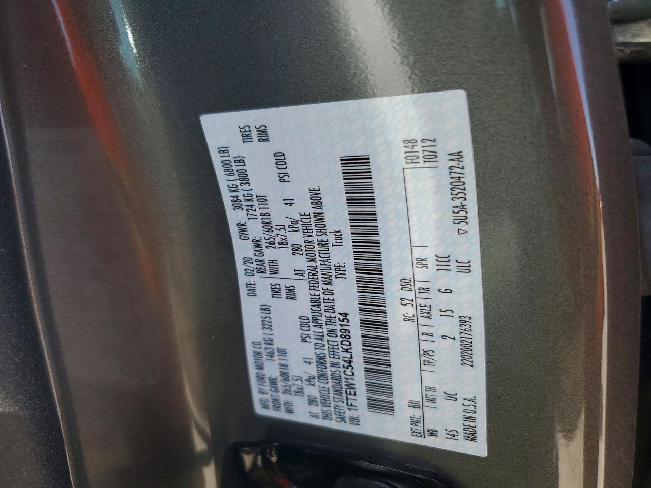 2020 Ford F150 Supercrew