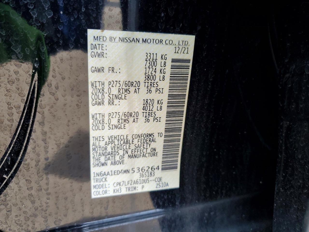 2021 Nissan Titan Platinum Reserve
