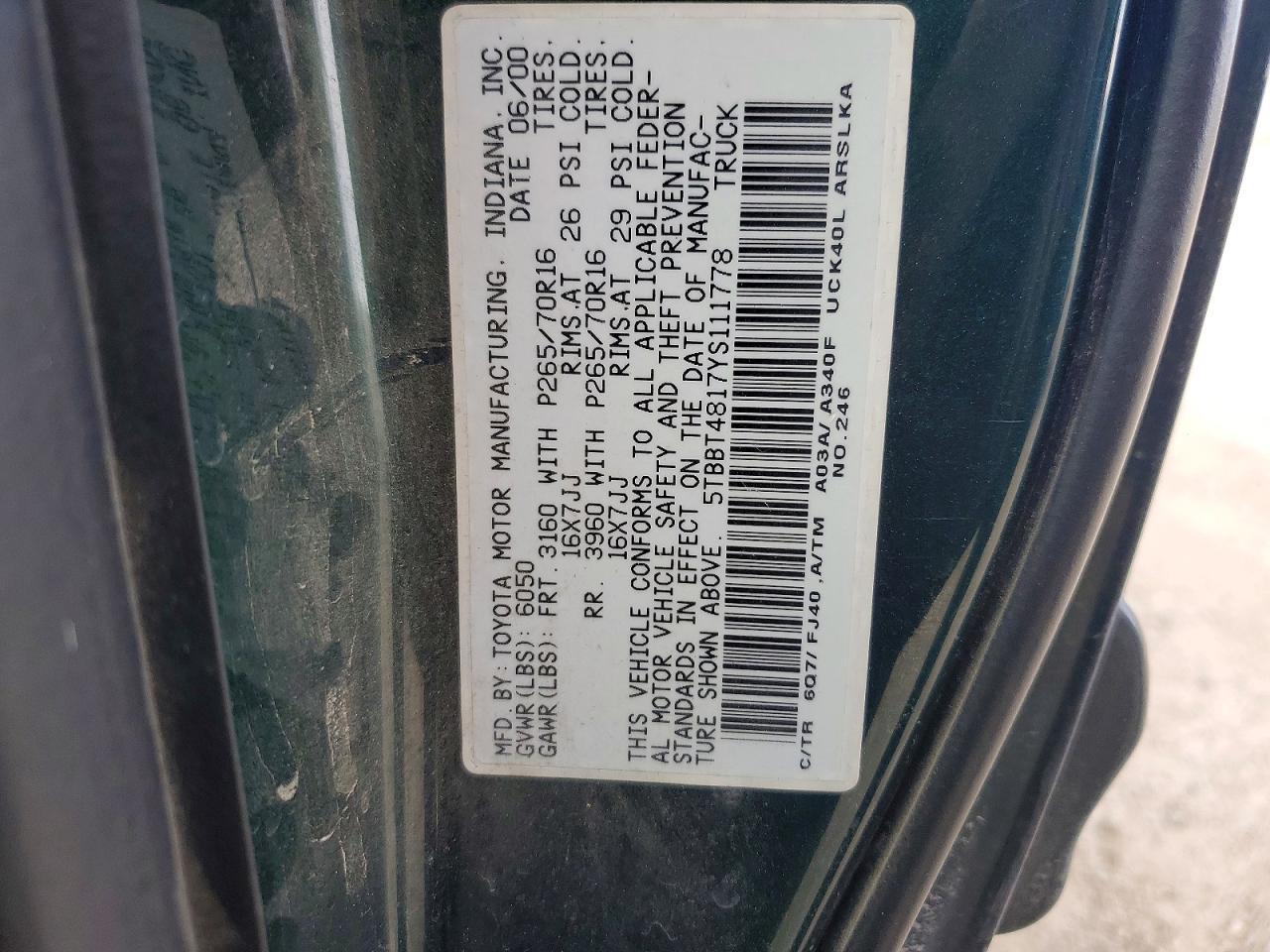 2000 Toyota Tundra Limited