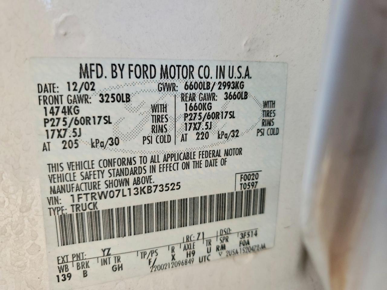 2003 Ford F150 Supercrew