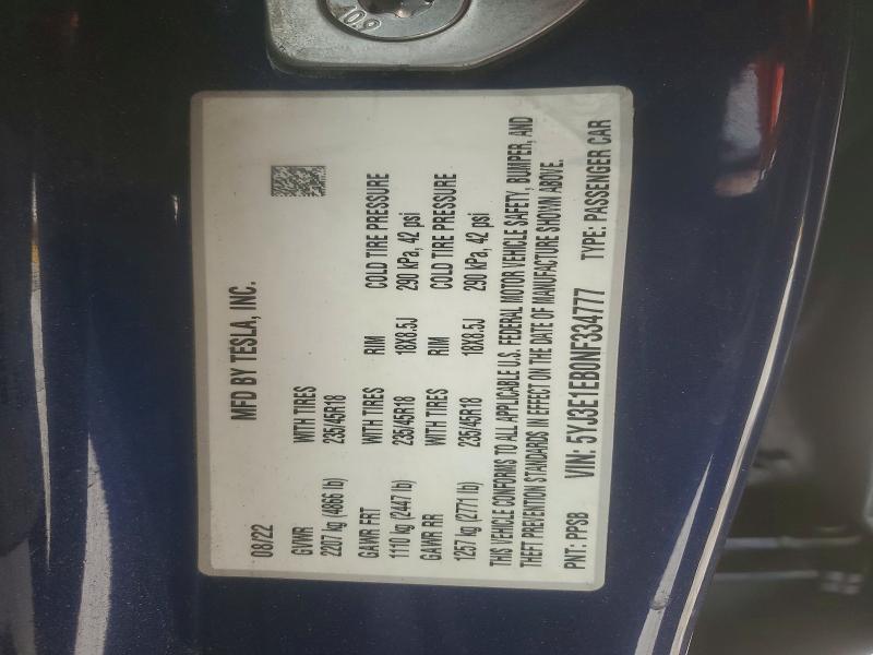 2022 Tesla Model 3