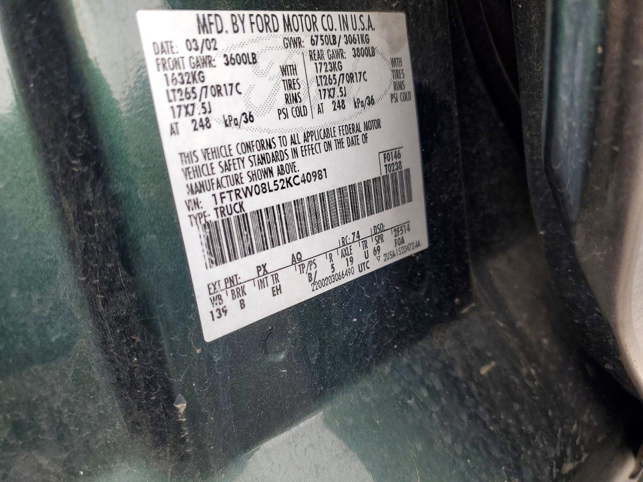 2002 Ford F150 Supercrew