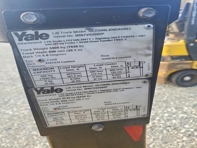 2016 Yale GLC050LXNDAV062 Forklift