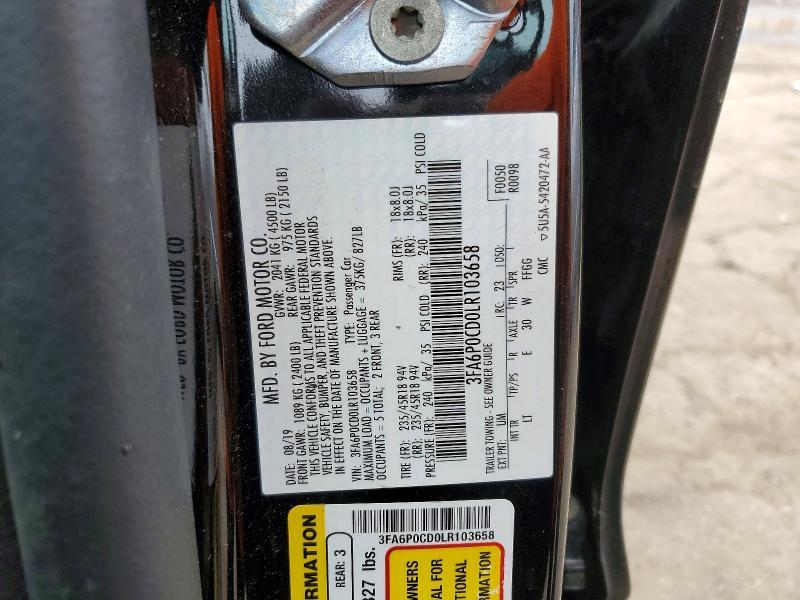 2020 Ford Fusion sel