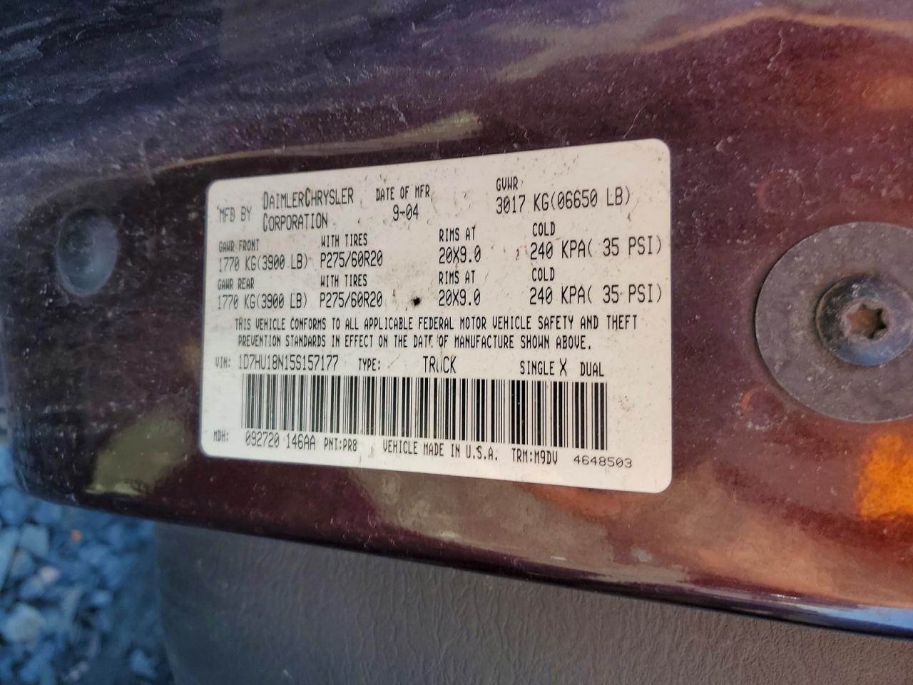 2005 Dodge RAM 1500 ST